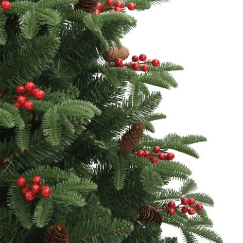 Artificial Hinged Christmas Tree with Cones Berries 180cm - Image 5