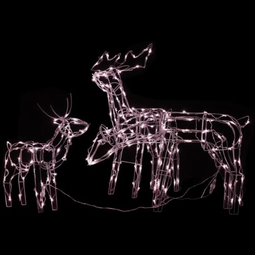 3-Piece Christmas Light Display Reindeers 229 LEDs - Image 3