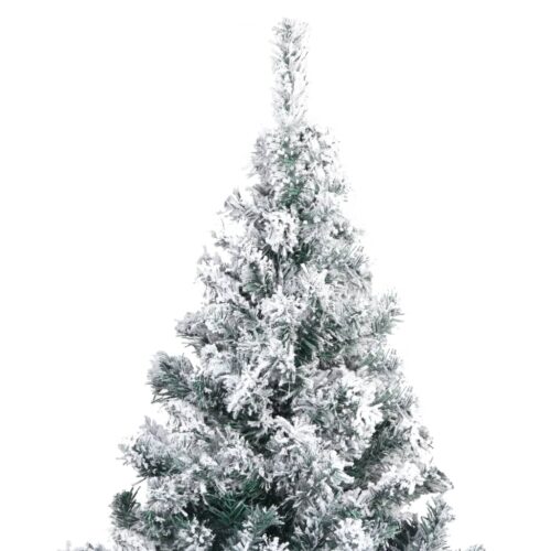 Artificial Christmas Tree with Flocked Snow Green 180cm PVC - Image 3