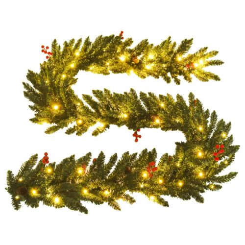 Artificial Christmas Trees 2pcs with Wreath, Garland LEDs - Image 7