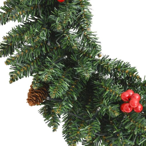 Artificial Christmas Trees 2pcs with Wreath, Garland LEDs - Image 11