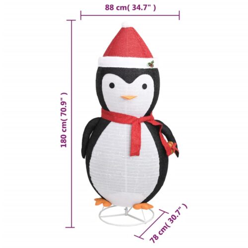 Decorative Christmas Snow Penguin Figure LED Luxury Fabric 180cm - Image 7