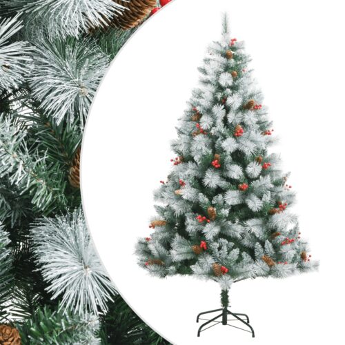 Artificial Hinged Christmas Tree with Cones Berries 180cm