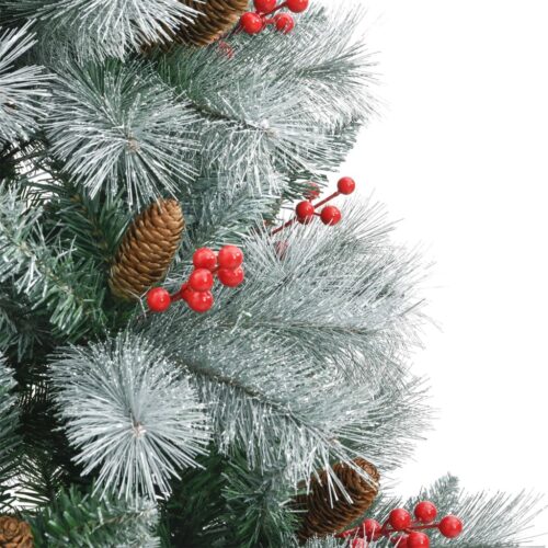 Artificial Hinged Christmas Tree with Cones Berries 180cm - Image 5