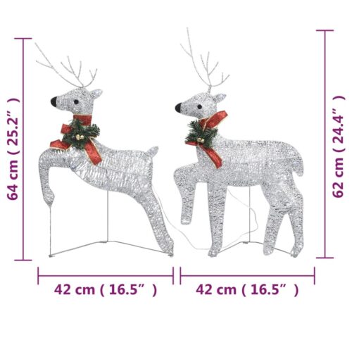 Christmas Reindeers 6pcs Silver 120 LEDs - Image 9