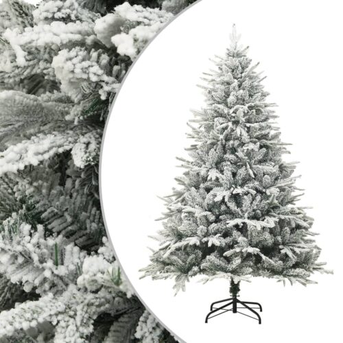 Artificial Christmas Tree with Flocked Snow Green 180cm PVC PE