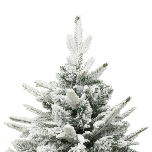 Artificial Christmas Tree with Flocked Snow Green 180cm PVC PE - Image 3