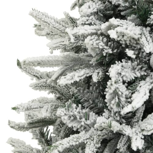 Artificial Christmas Tree with Flocked Snow Green 180cm PVC PE - Image 4
