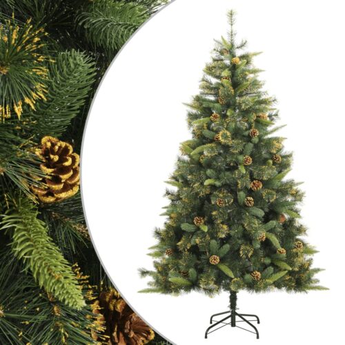 Artificial Hinged Christmas Tree with Cones 180cm