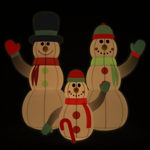 Inflatable Snowman Family with LEDs 360cm - Image 4