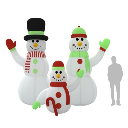 Inflatable Snowman Family with LEDs 360cm - Image 11