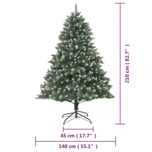 Artificial Christmas Tree with Stand 210cm PVC - Image 8
