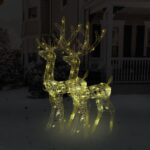Acrylic Reindeer Christmas Decorations 2pcs 120cm Warm White
