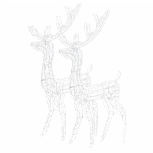 Acrylic Reindeer Christmas Decorations 2pcs 120cm Warm White - Image 4