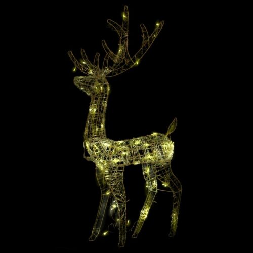 Acrylic Reindeer Christmas Decorations 2pcs 120cm Warm White - Image 7