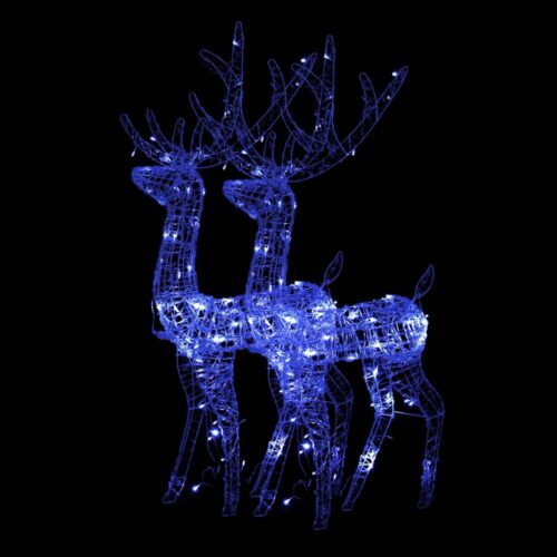 Acrylic Reindeer Christmas Decorations 2pcs 120cm Blue - Image 2
