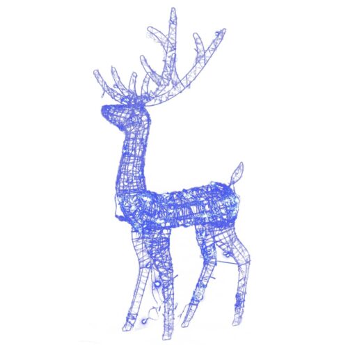 Acrylic Reindeer Christmas Decorations 2pcs 120cm Blue - Image 3