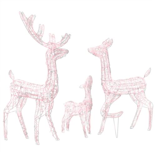 Acrylic Reindeer Family Christmas Decoration 300 LED Warm White - Image 2