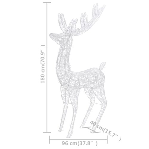 XXL Acrylic Christmas Reindeer 250 LED 180cm Cold white - Image 8