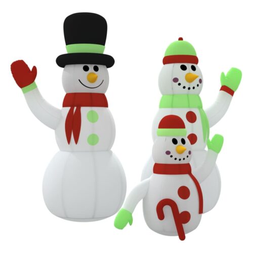 Inflatable Snowman Family with LEDs 500cm - Image 2