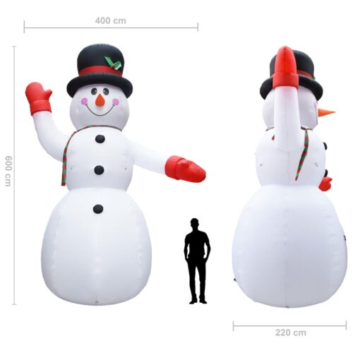 Christmas Inflatable Snowman with LED IP44 600cm XXL - Image 10