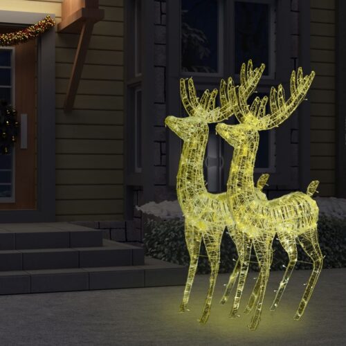 XXL Acrylic Christmas Reindeers 250 LED 2pcs 180cm Warm White - Image 6