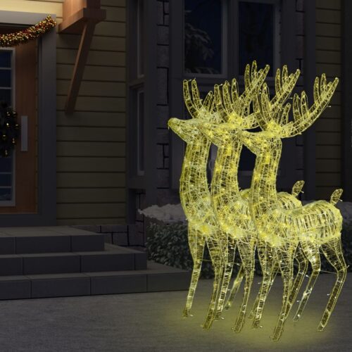 XXL Acrylic Christmas Reindeers 250 LED 3pcs 180cm Warm White - Image 6