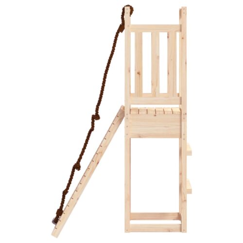 Playhouse with Climbing Wall Solid Wood Pine - Image 5
