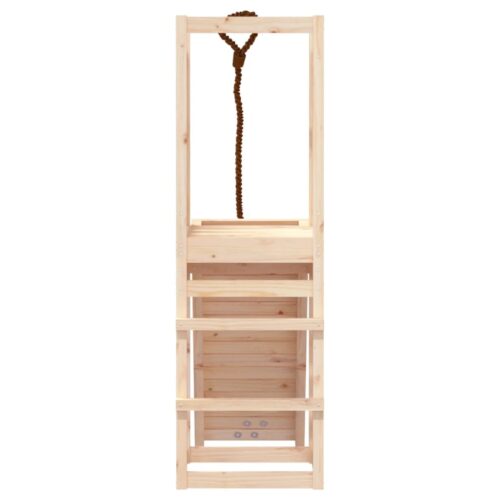 Playhouse with Climbing Wall Solid Wood Pine - Image 7