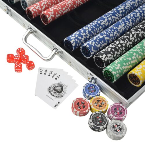 Poker Set with 1000 Laser Chips Aluminium - Image 3