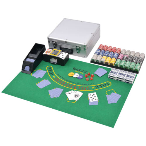 Combine Poker/Blackjack Set with 600Laser Chips Aluminium