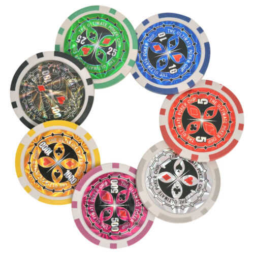 Combine Poker/Blackjack Set with 600Laser Chips Aluminium - Image 5