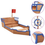 Sandbox Pirate Ship Firwood 190x94.5x101cm