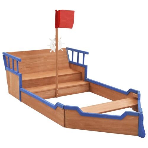 Sandbox Pirate Ship Firwood 190x94.5x101cm - Image 2