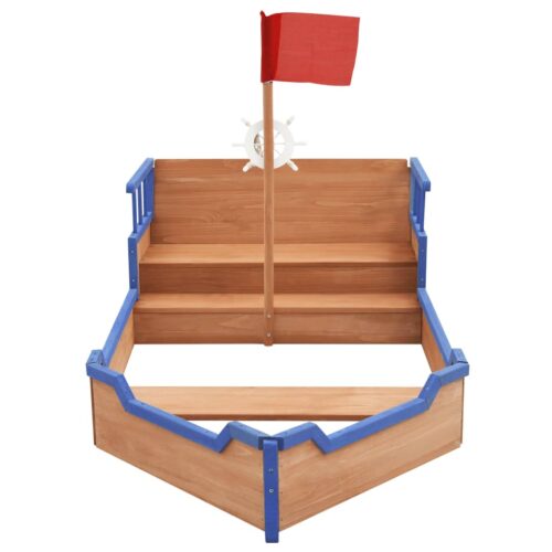 Sandbox Pirate Ship Firwood 190x94.5x101cm - Image 3