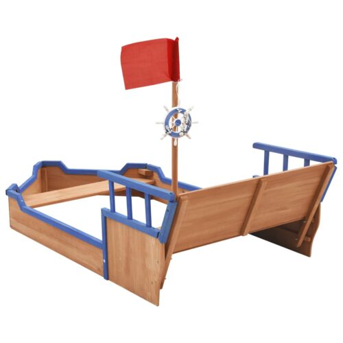 Sandbox Pirate Ship Firwood 190x94.5x101cm - Image 5