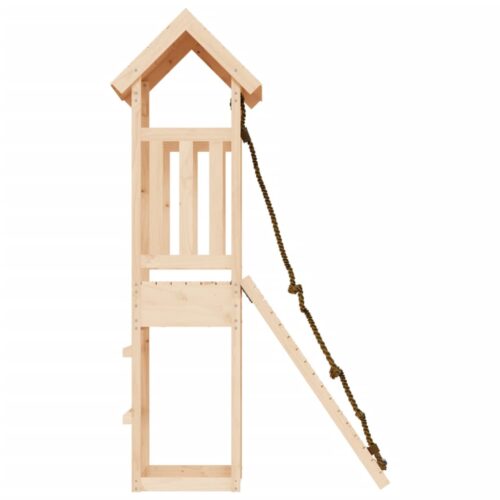Playhouse with Climbing Wall Solid Wood Pine - Image 5