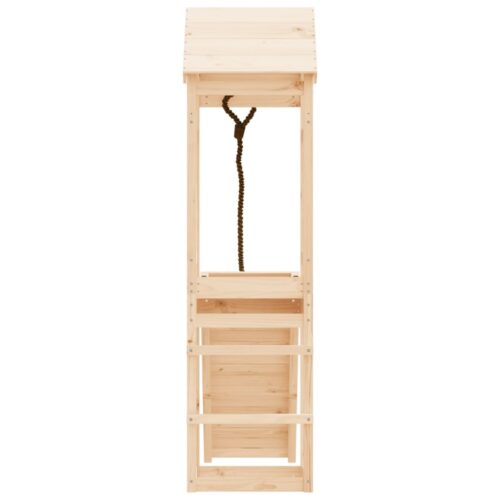 Playhouse with Climbing Wall Solid Wood Pine - Image 7