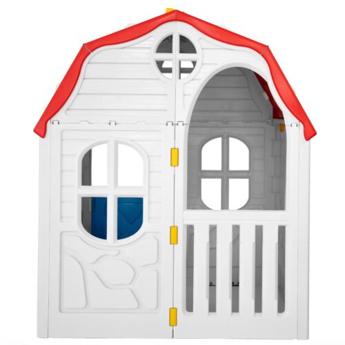 Kids Foldable Playhouse with Working Door Windows - Image 5