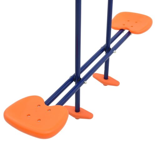 Swing Set with Gymnastic Rings 4 Seats Steel - Image 6