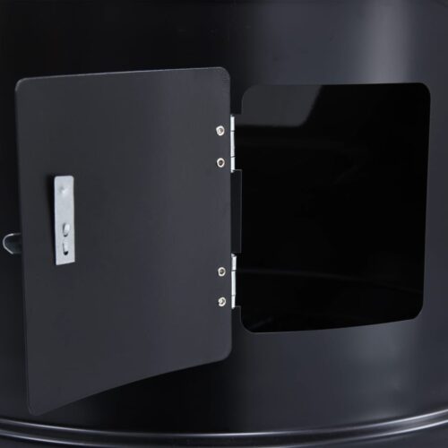 3-in-1 Charcoal BBQ Grill Smoker Portable Outdoor Roaster Steel Camping Black - Image 11