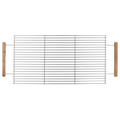 XXL Trolley Charcoal BBQ Grill Stainless Steel with 2 Shelves - Image 4