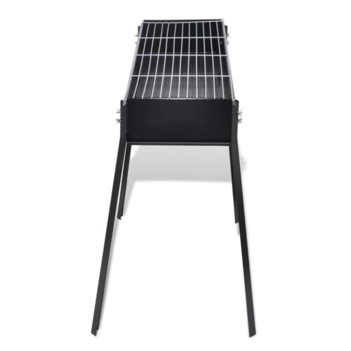 Outdoor Charcoal BBQ Square Grill Offset Smoker Camping Portable Stand Barbecue Black - Image 3