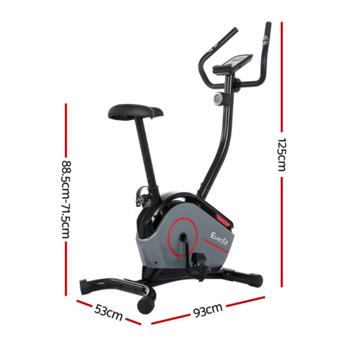 Everfit Magnetic Exercise Bike 8 Levels Upright Bike Fitness Home Gym Cardio - Image 2