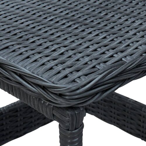 Garden Table Dark Grey 45x45x46.5cm Poly Rattan - Image 4