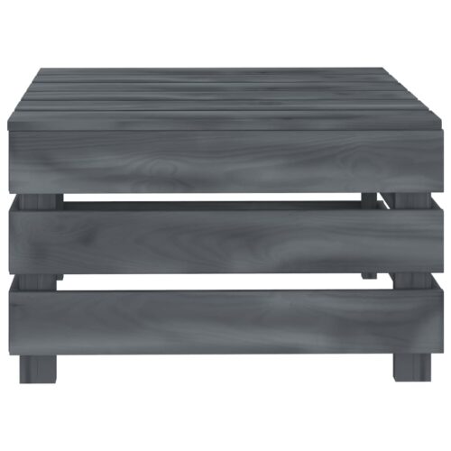 Garden Pallet Table Grey Wood - Image 2