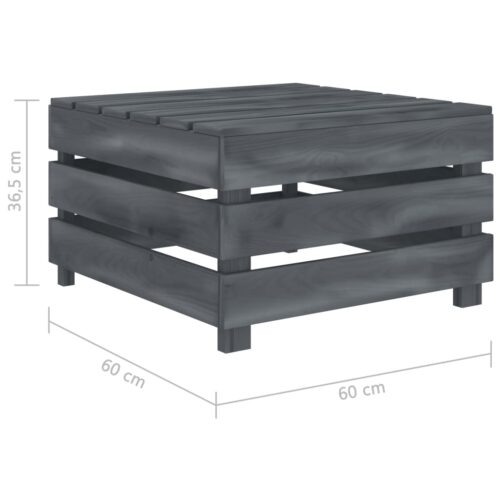 Garden Pallet Table Grey Wood - Image 4