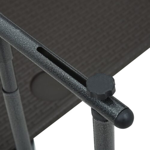 Hanging Balcony Table Brown 60x64x83.5cm Plastic RattanLook - Image 7