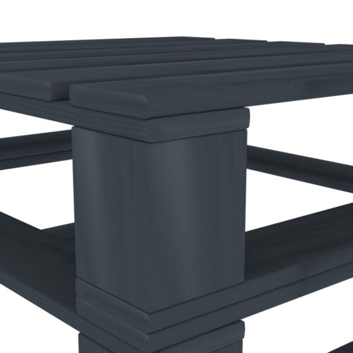 Garden Pallet Table Grey Wood - Image 3