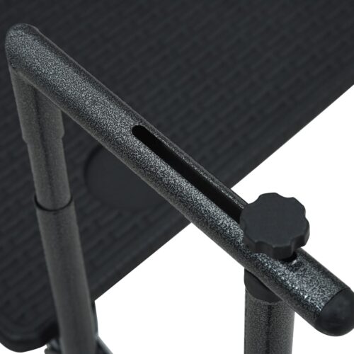 Hanging Balcony Table Black 60x64x83.5cm Plastic RattanLook - Image 7
